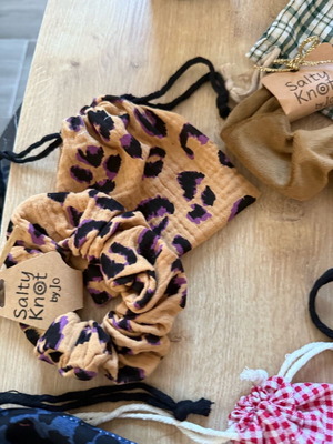 Leopard scrunchie set new, brown