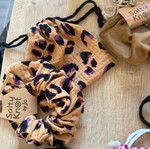 Leopard scrunchie set new, brown