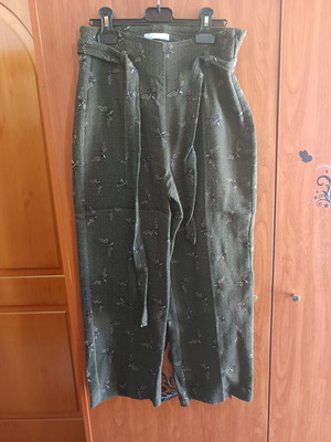 Billy Sabbado pants small, high-waisted, with belt, like new, green shade