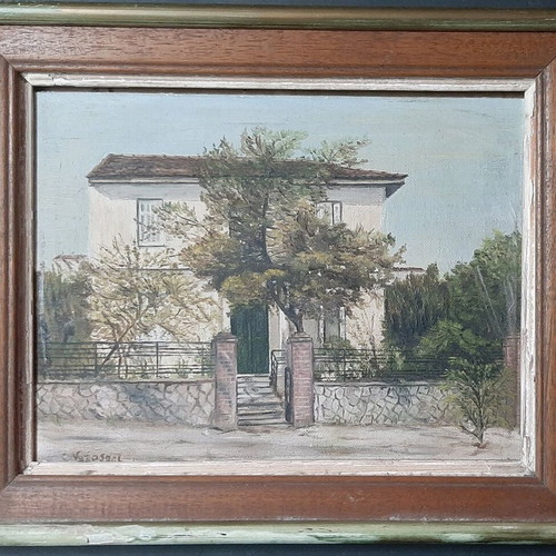 Oil painting Nea Smyrni by Koula Vorasani like new