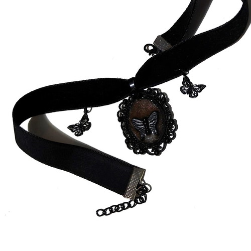 Butterfly Choker vintage goth style velvet romantic
