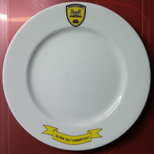 Collectible military plate used, 20 cm diameter