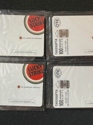Lucky Strike phone card set new, complete with low print run