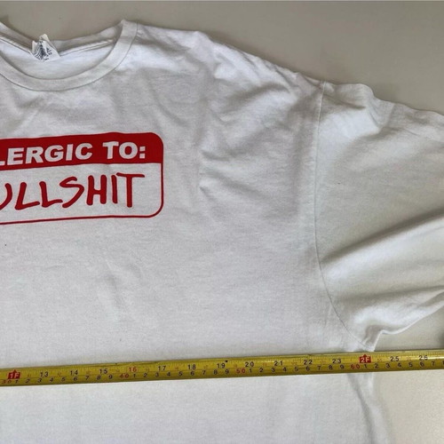 Vintage Delta Pro Allergic to Bullshit white T shirt size 2XL like new