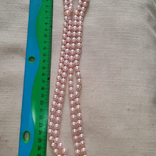 Fo Bizou necklace with pink pearls like new