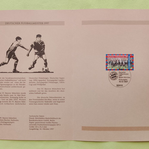 German 1997 stamp with Bonn first day cover postmark