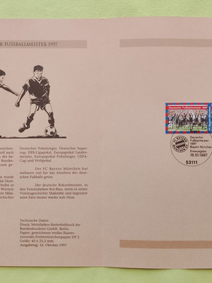 German 1997 stamp with Bonn first day cover postmark