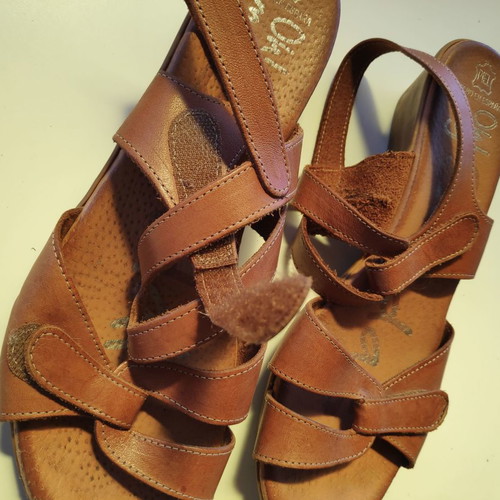 Oh My Sandals leather anatomical sandals used size 40 brown