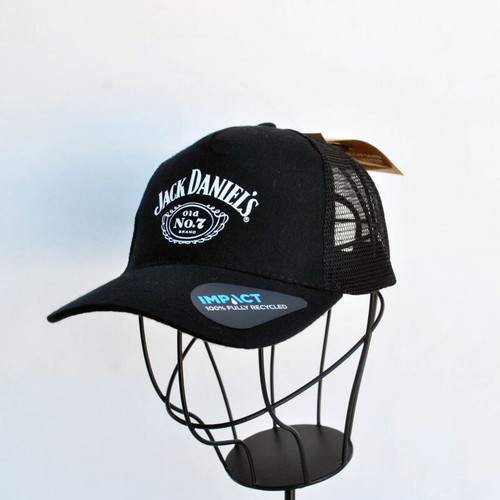 Jack Daniel’s black trucker hat like new, one size