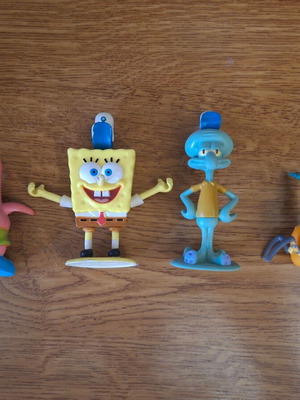SpongeBob SquarePants Mini Figures used, set of four, Viacom Nickelodeon