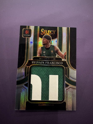 Sylvain Francisco 2025-26 Panini Select EuroLeague Jumbo Jersey Patch, like new