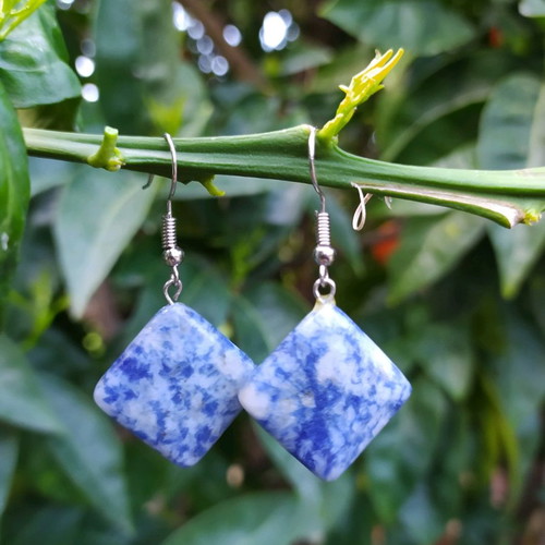 Earrings with semi-precious stones like new, stainless steel hooks