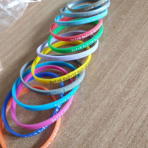 Bracelets with multiplication table like new, from 1 to 12