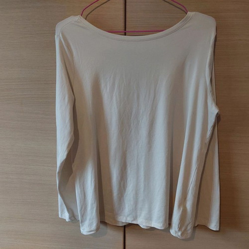 Crane beige long-sleeve blouse like new, size 44/46