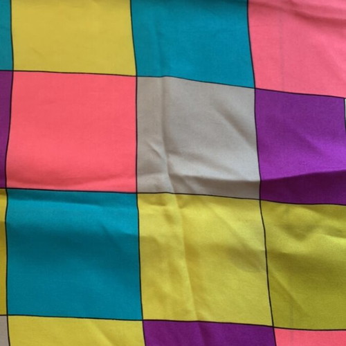 Emilio Pucci vintage silk scarf used, unique design 65x65 cm