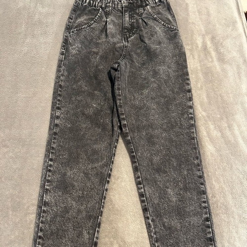 Stradivarius mom fit jeans like new, black washed, size XS