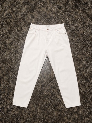 Bershka White Balloon Jeans Women XL Like New