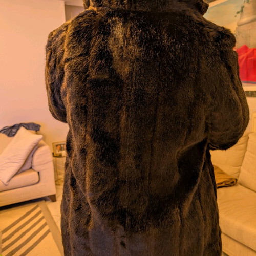 Fur used, in very good condition, size M, black