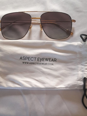 Aspect Eyewear sunglasses like new, brown and gold with case