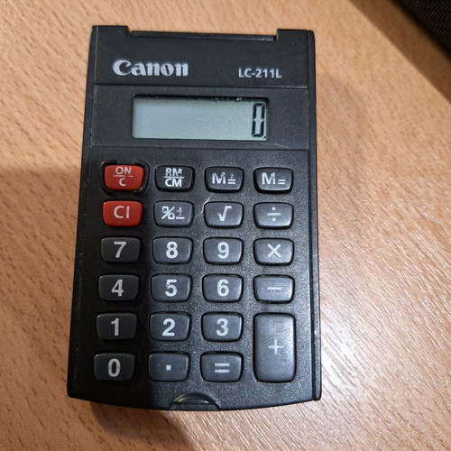 Canon pocket calculator without cover