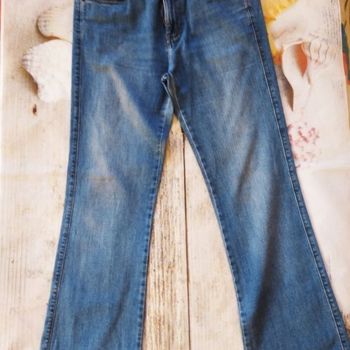 Marks & Spencer women's blue cotton blend pants L