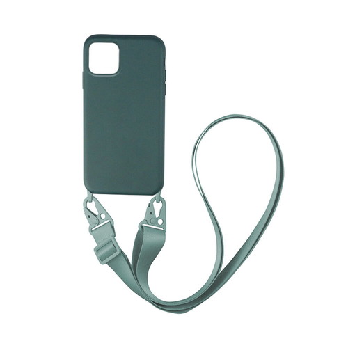 Silicone case with CarryHang Sonique strap for Apple iPhone 11 Pro dark green new