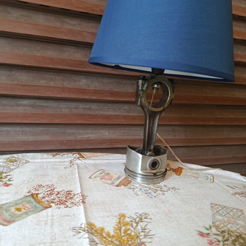 Handmade table lamp steel and aluminum custom order