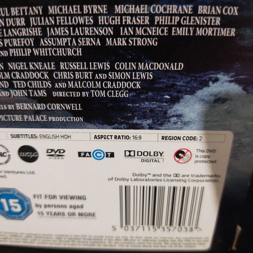 Sharpe DVD collection TV series like new without Greek subtitles