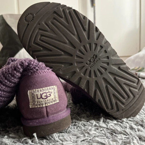 Ugg Australia Fringe Cardy boots used, purple, size 39