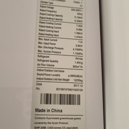 AUX 18000 used air conditioner with circuit board issue and r410a refrigerant