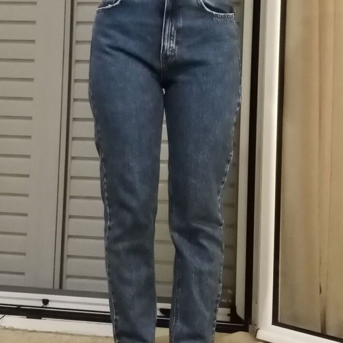 Pull & Bear high-waisted cotton denim jeans size S new, faded blue