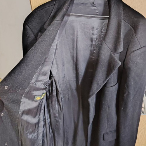 Loro Piana men's coat like new, 100% wool and cashmere, black
