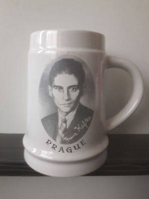 Porcelain beer mug Franz Kafka used
