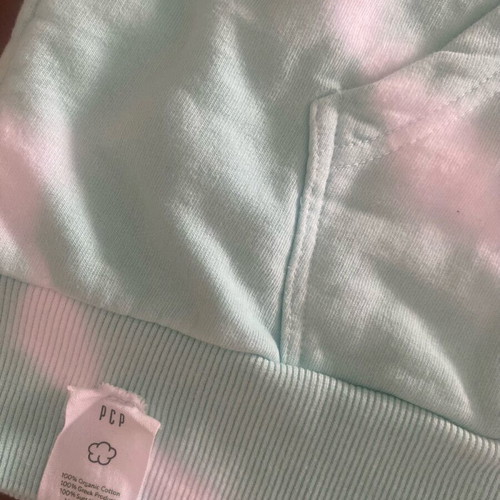 PCP hoodie, mint green tie dye, oversize