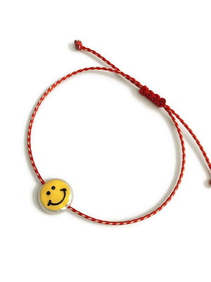 Martaki smile bracelet with pearl and enamel, new, multicolor
