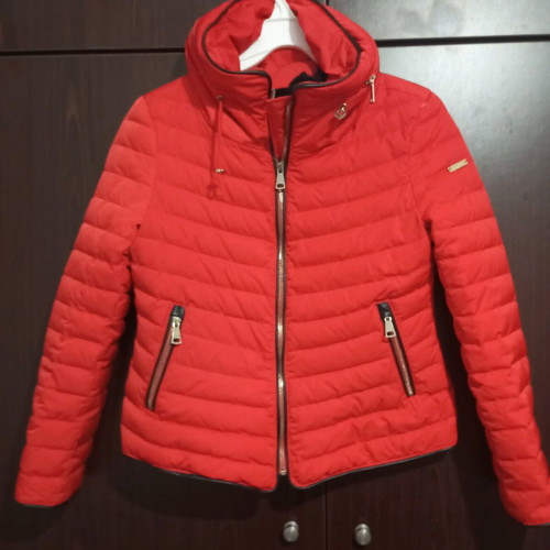 Girls' jacket used, red, size 44