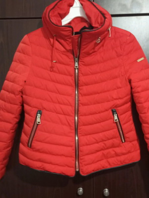 Girls' jacket used, red, size 44