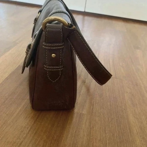 Ralph Lauren Vintage Leather Shoulder Bag like new, dark brown