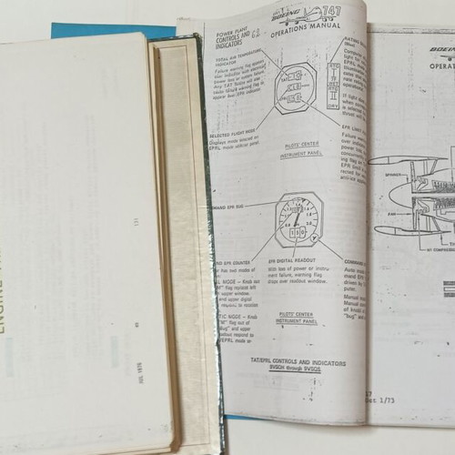 Olympic Airways training folders used, Boeing 737 & 747 aircraft