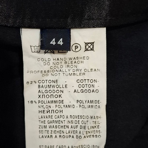 Y2K Trussardi Black Straight Pants Mid Rise Size 44 New
