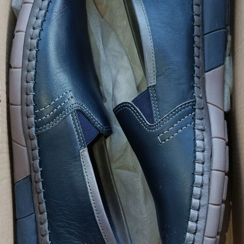 Boxer Air men's leather shoes size 42 new, grey and blue
