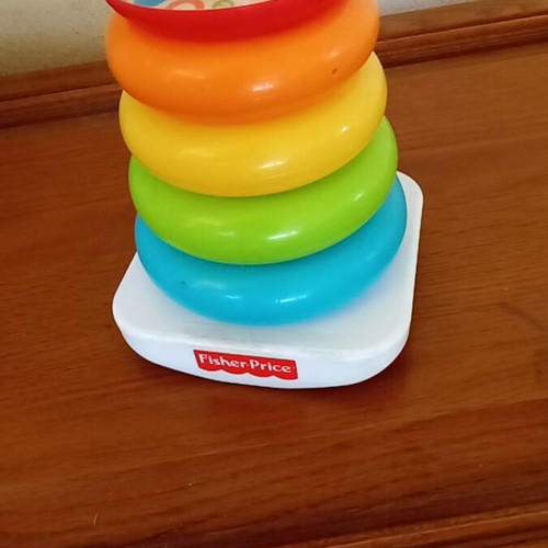 Fisher Price pyramid used educational toy with 5 colorful rings
