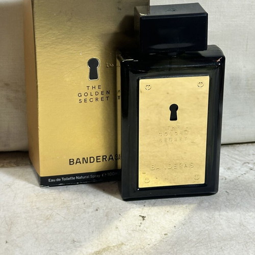 Antonio Banderas The Golden Secret Eau de Toilette 100ml empty bottle used with box