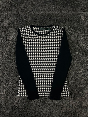 Ralph Lauren Checked Long Sleeve Sweatshirt like new, size XS, black and white