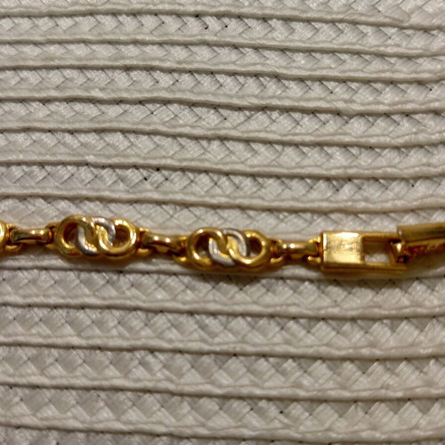 Classic Style Bracelet new with elegant gold and silver weave