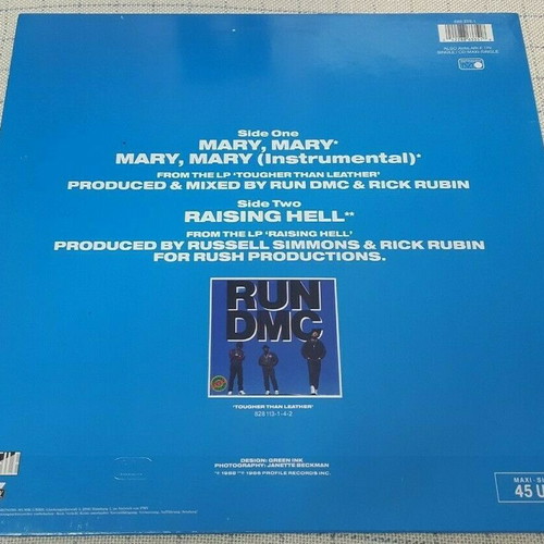Run-DMC Mary, Mary 12' vinyl used, 1988 UK & Europe