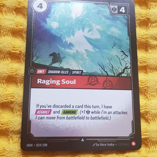 Raging Soul Foil Card like new, Riftbound Origins #19