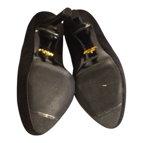 Prada black suede platform pumps EU 37.5