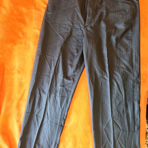 Men's summer pants size 46 like new, black with white stripe