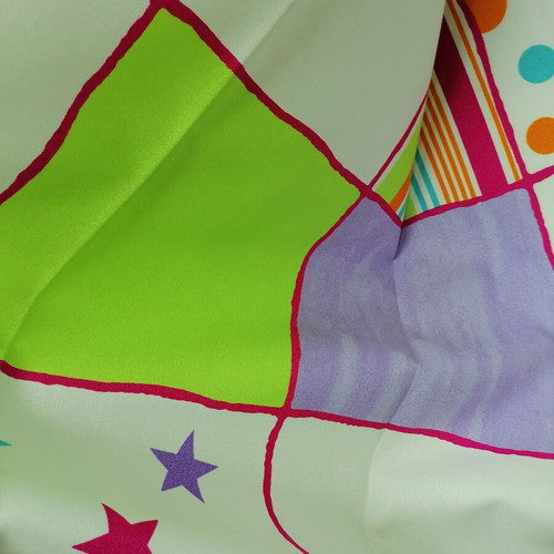 Polyester fabrics new, set of 4, 0.74 x 1.33 m